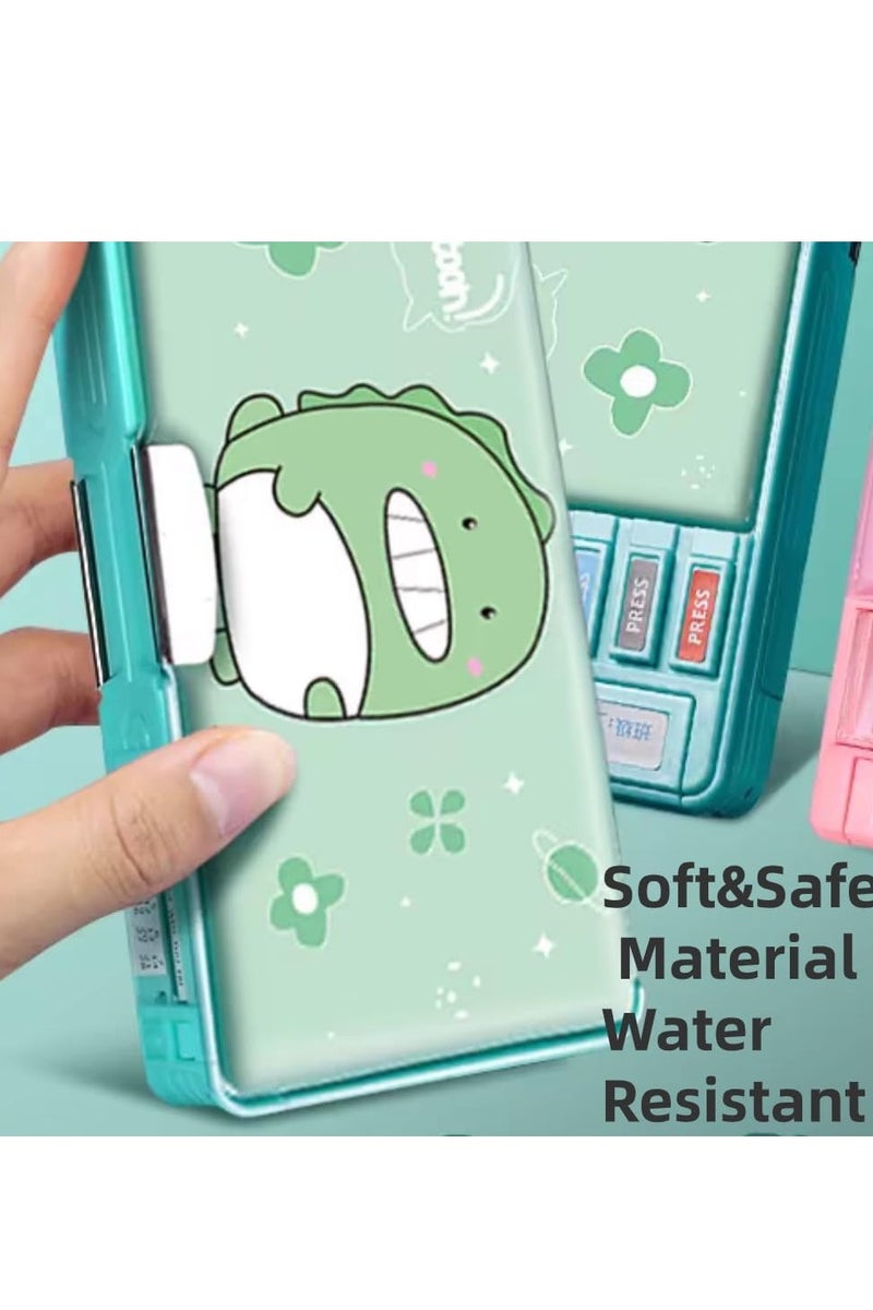 Multifunction Pencil Case for kids,Cute Pop Up Dinosaur Pencil Case With Double Layers Multifunction Organizer Box，Girls Boys Stationary Boxs Set - Image 5