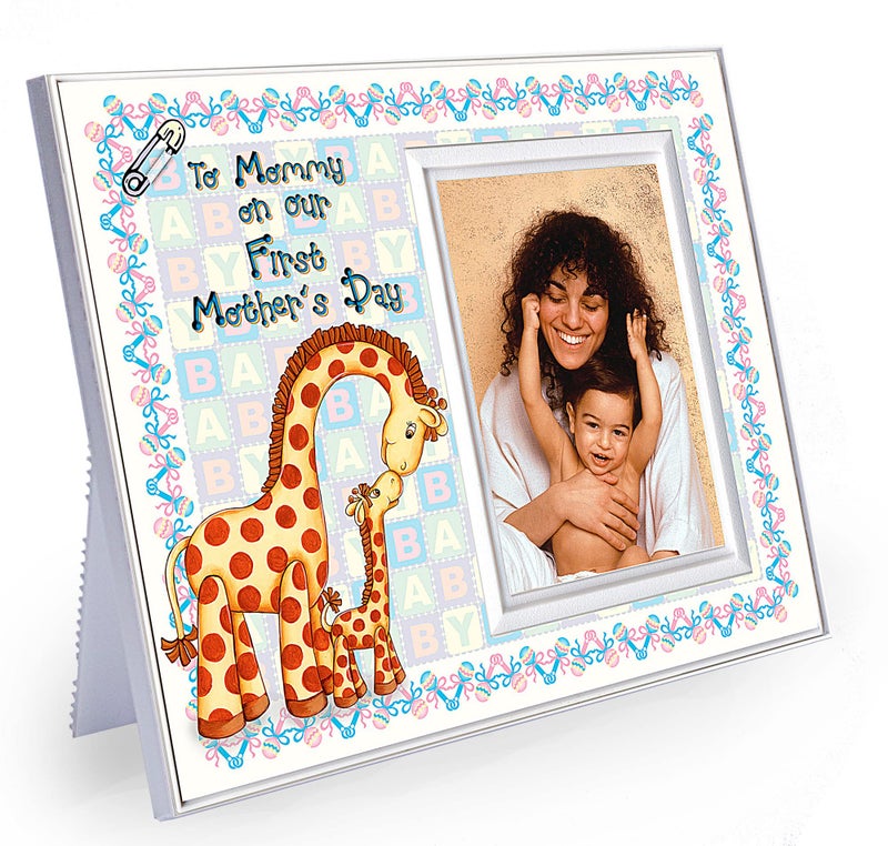 Expressly Yours! Photo Expressions To Mommy on Our First Mothers Day A Gift from Baby for the New Mom  Celebrate with this Picture Frame Holds 35 x 5 Photo  Boy or Girl Nursery Decor  Baby Giraffe Theme