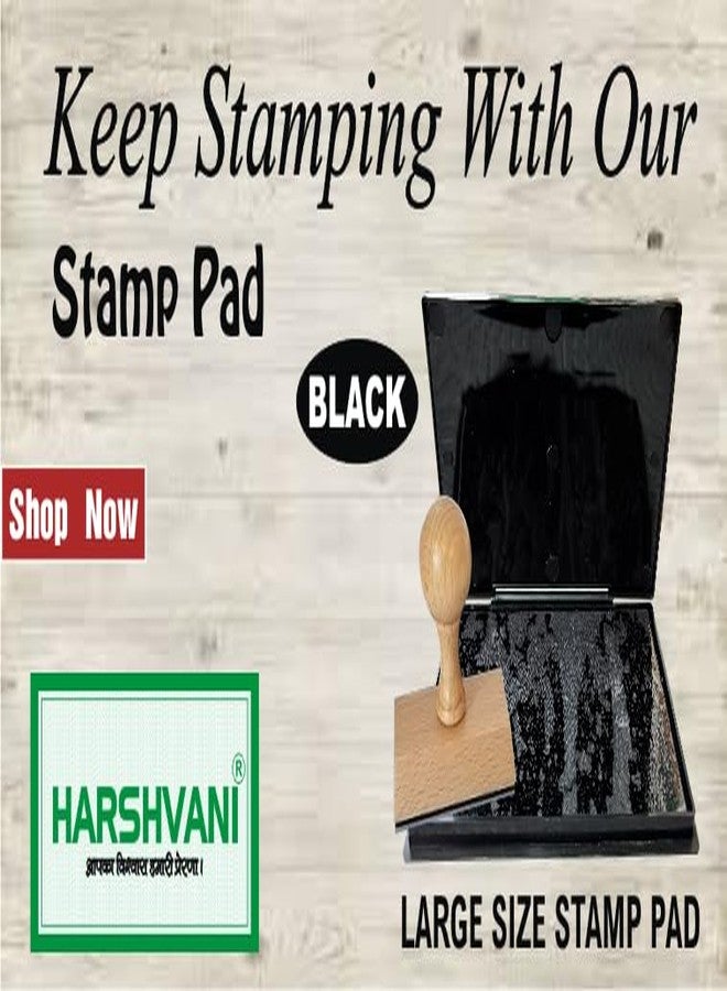 HARSHVANI Big Size Stamp Pad Color Black Ink Stamp Pad for Stamping Purpose Size 15.7 cm x 9.6 cm (Pack of 1) - Image 5