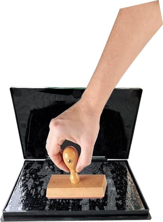 HARSHVANI Big Size Stamp Pad Color Black Ink Stamp Pad for Stamping Purpose Size 15.7 cm x 9.6 cm (Pack of 1) - Image 3