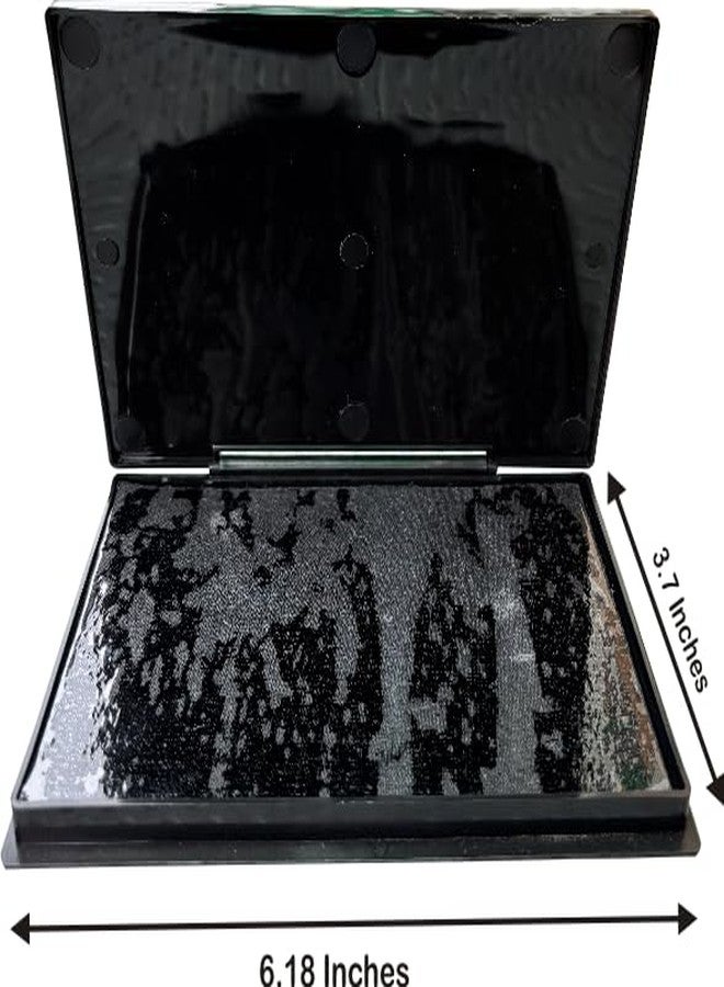 HARSHVANI Big Size Stamp Pad Color Black Ink Stamp Pad for Stamping Purpose Size 15.7 cm x 9.6 cm (Pack of 1) - Image 2