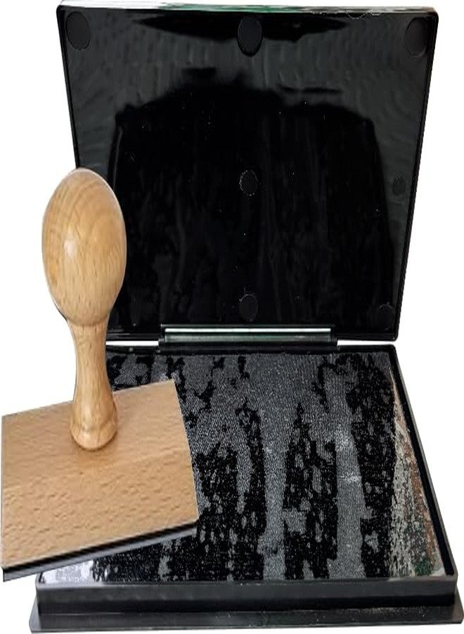 HARSHVANI Big Size Stamp Pad Color Black Ink Stamp Pad for Stamping Purpose Size 15.7 cm x 9.6 cm (Pack of 1) - Image 4
