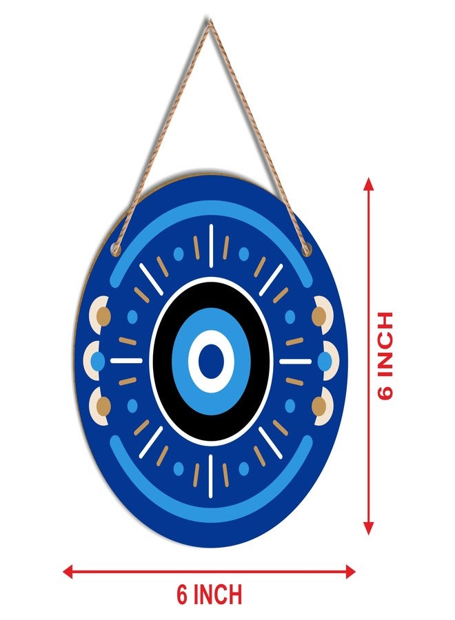 ATTRACTSO Wooden Nazar Battu Evil Eye for Home Entrance Wall Hanging Decoration-02 - Image 4