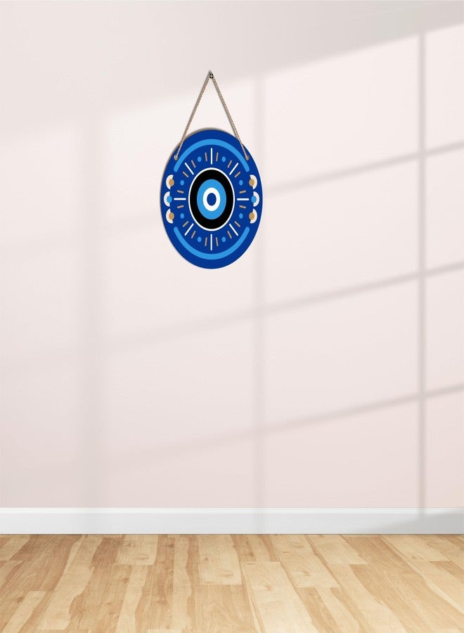 ATTRACTSO Wooden Nazar Battu Evil Eye for Home Entrance Wall Hanging Decoration-02 - Image 2