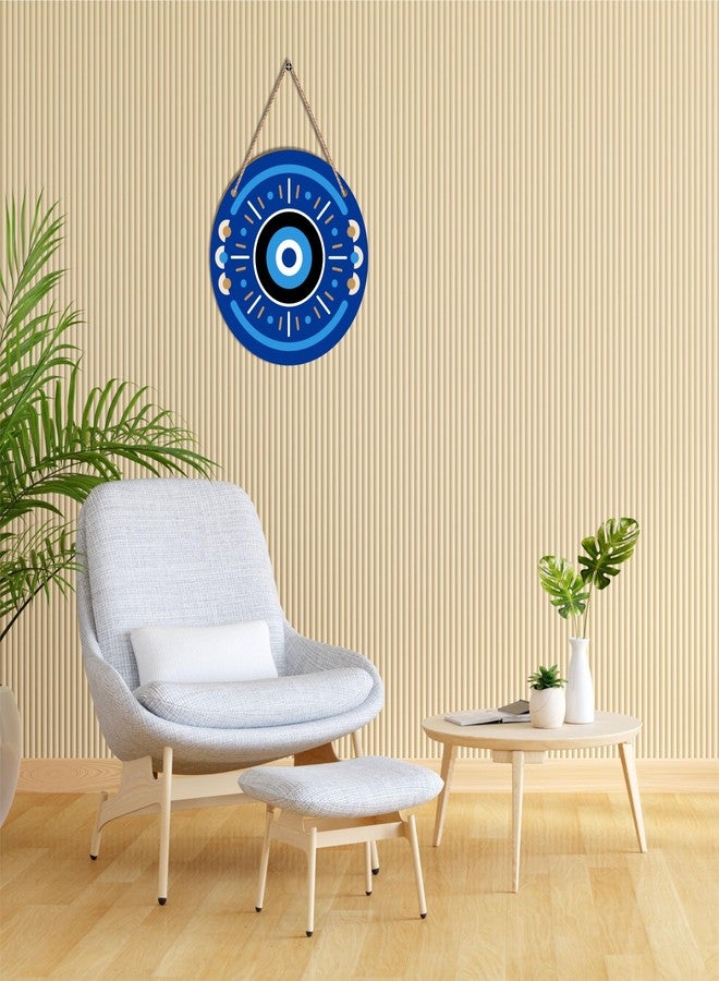 ATTRACTSO Wooden Nazar Battu Evil Eye for Home Entrance Wall Hanging Decoration-02 - Image 3