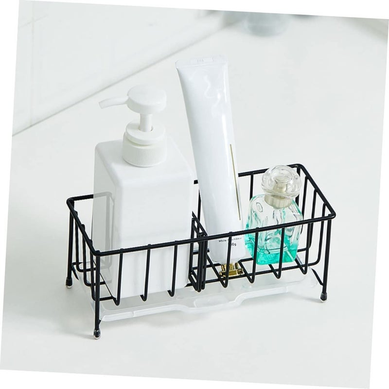 Black Stainless Steel Kitchen Sink Sponge Organizer Drain Basket - Image 4