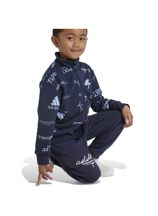 Adidas Brand Love Little Kids Tracksuit - Image 4