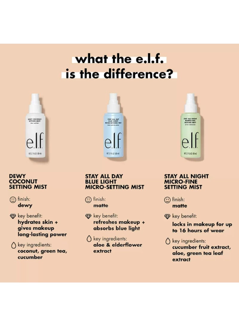 elf Dewy Coconut Setting Mist 80ml, Makeup Setting Spray for Hydrating & Conditioning Skin - Image 3