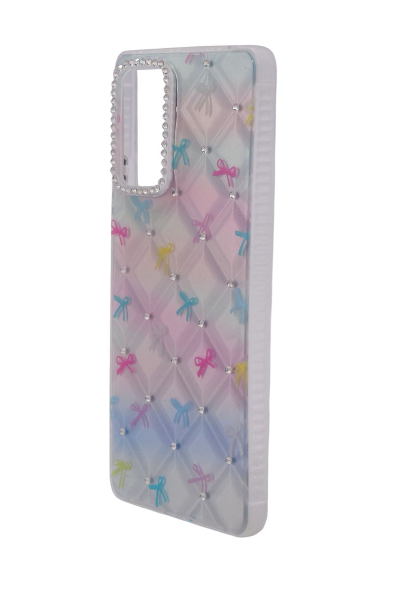 CFS TPU Bows Printed Back Cover Case with Rhinestone Camera Border For Xiaomi Redmi Note 10 Pro 4G - Multicolor - Image 3