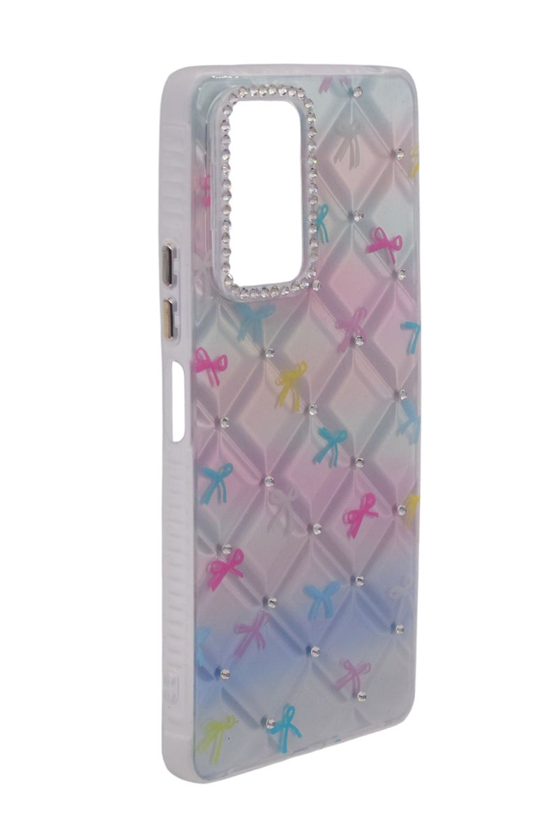 CFS TPU Bows Printed Back Cover Case with Rhinestone Camera Border For Xiaomi Redmi Note 10 Pro 4G - Multicolor - Image 2