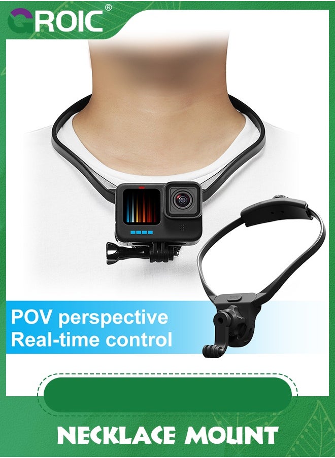 GROIC Neck Mount for DJI Osmo Pocket 3 Creator Combo, Necklace Holder Camera POV Mount Compatible for DJI Osmo Pocket 3 Insta360 and Most Action Cameras Accessories  - Image 4