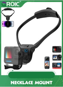 GROIC Neck Mount for DJI Osmo Pocket 3 Creator Combo, Necklace Holder Camera POV Mount Compatible for DJI Osmo Pocket 3 Insta360 and Most Action Cameras Accessories  - Image 1