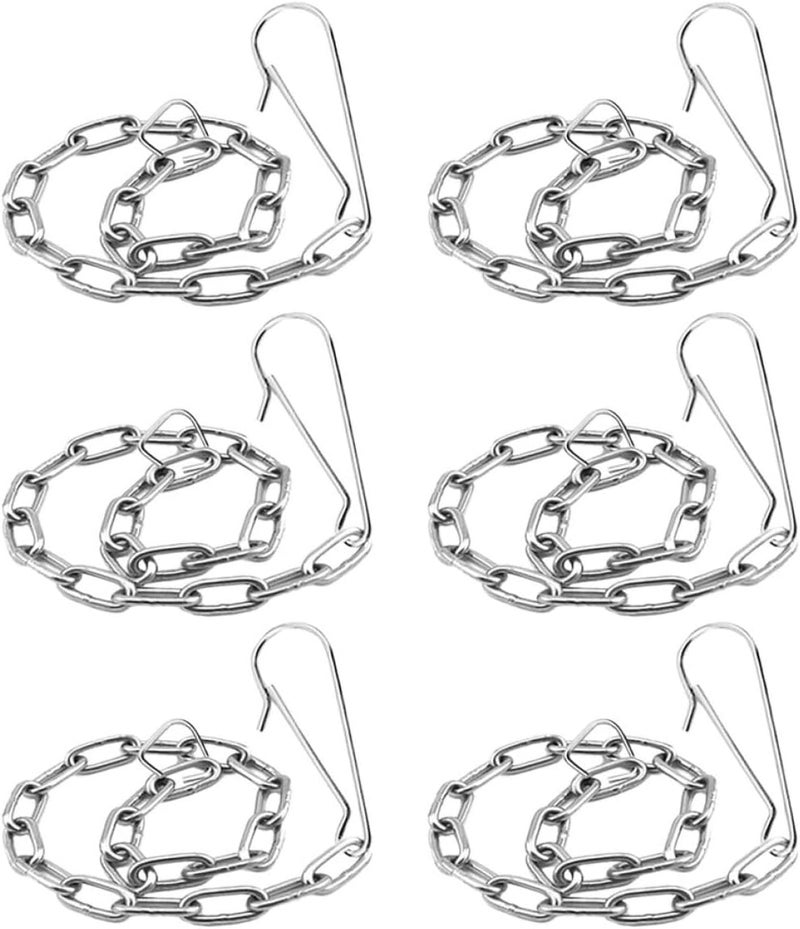 Zerodeko 6pcs 304 Stainless Steel Toilet Flapper Replacement Chain Toilet Flush Kit Universal Drain Valve Accessory Repair Parts - Image 1