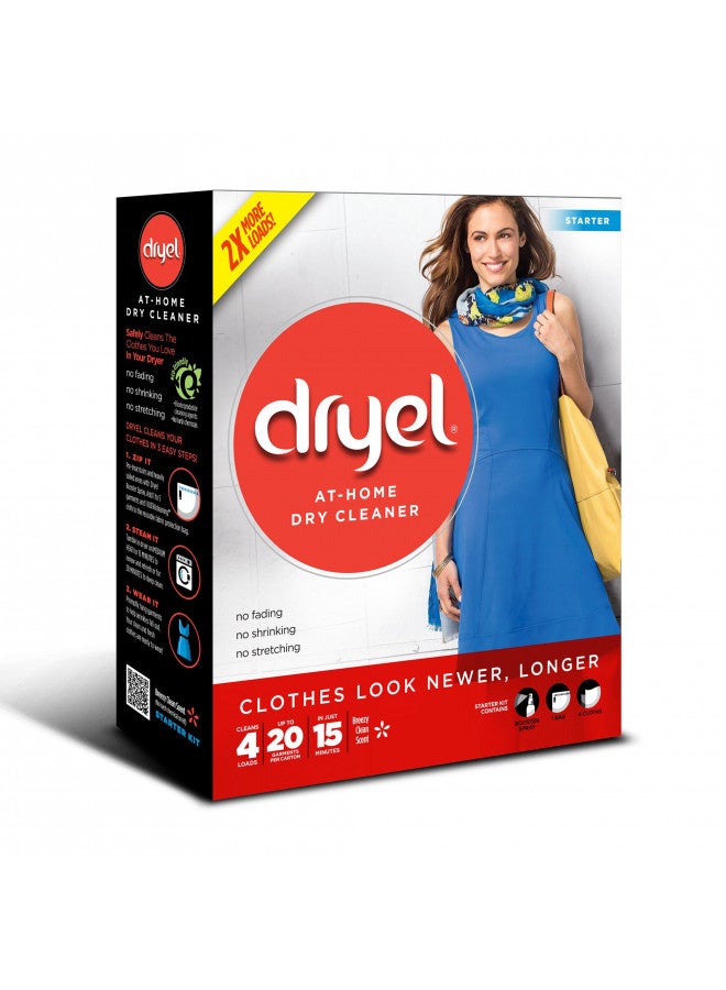 dryel dryel At-Home Dry Cleaner Starter Kit, Gentle Laundry Care for Special Fabrics and Dry-Clean-Only Clothes, 4 Load Capacity  - Image 1