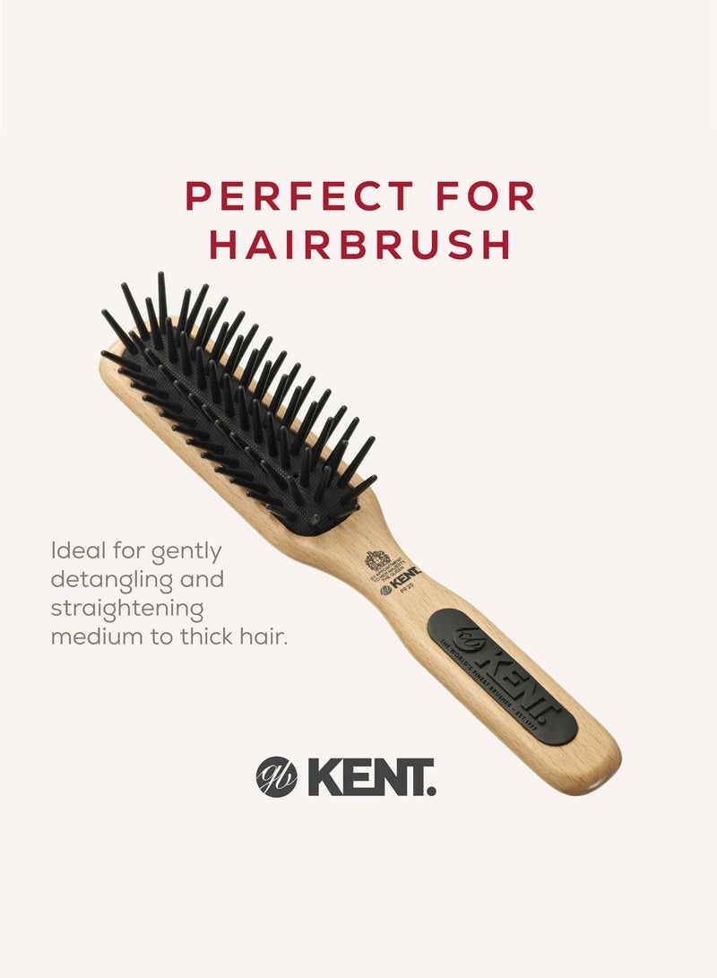 KENT PF20 Midi Detangling Hair Brush - Air-Cushioned Paddle Brush for Wet and Dry Hair - Ideal for Medium to Thick Hair - Image 3