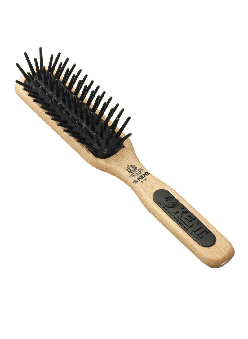 KENT PF20 Midi Detangling Hair Brush - Air-Cushioned Paddle Brush for Wet and Dry Hair - Ideal for Medium to Thick Hair - Image 1