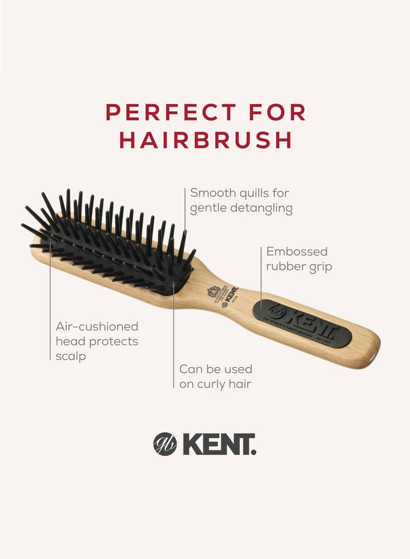 KENT PF20 Midi Detangling Hair Brush - Air-Cushioned Paddle Brush for Wet and Dry Hair - Ideal for Medium to Thick Hair - Image 4