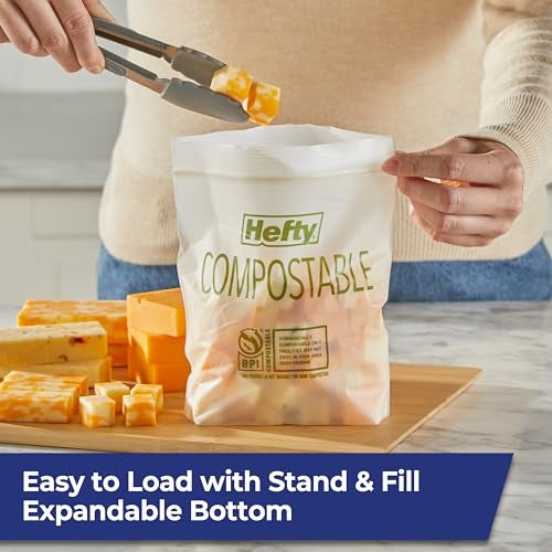 Hefty Compostable Press-To-Close​ Quart 40 Count - Image 4