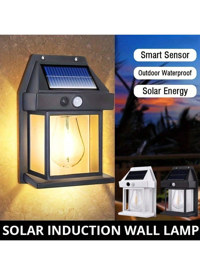 PRIMO PLUS Solar Powered Wall Light, Wireless Solar Powered Outdoor Light with Motion Sensor and 3 Lights for Patio, Yard, Pathway, Garden, Waterproof, Solar Powered Flood Light, Black  - Image 3
