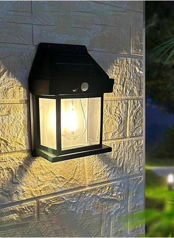 PRIMO PLUS Solar Powered Wall Light, Wireless Solar Powered Outdoor Light with Motion Sensor and 3 Lights for Patio, Yard, Pathway, Garden, Waterproof, Solar Powered Flood Light, Black  - Image 5