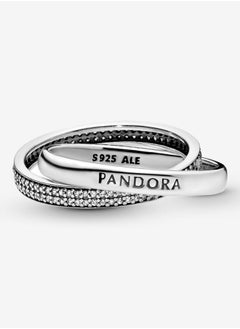 Pandora Violet Intertwined Pandora Logo and Pavé Ring  - Image 2