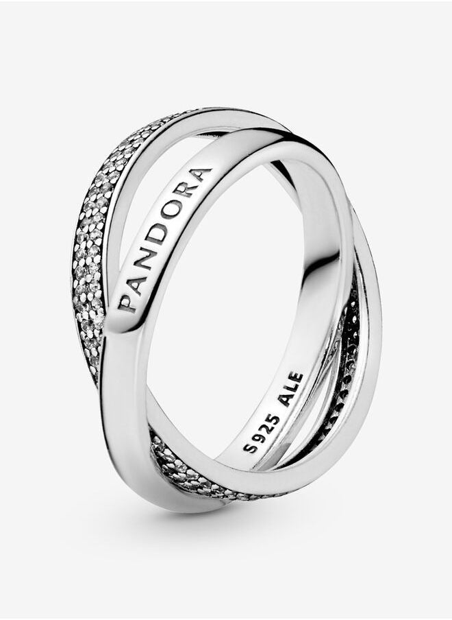 Pandora Violet Intertwined Pandora Logo and Pavé Ring  - Image 1