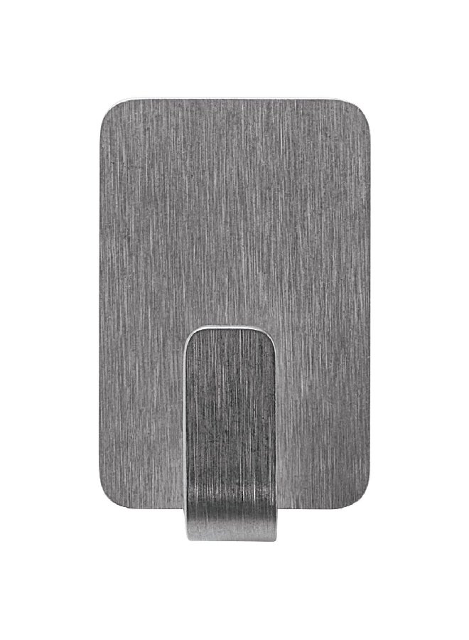 Command 4-Piece Damage-Free Stainless Steel Metal Hooks with Strips Silver Small 17031SS-4ES  - Image 2
