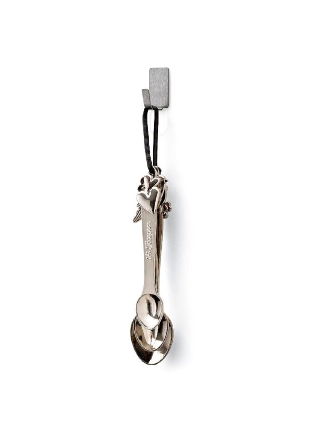 Command 4-Piece Damage-Free Stainless Steel Metal Hooks with Strips Silver Small 17031SS-4ES  - Image 3