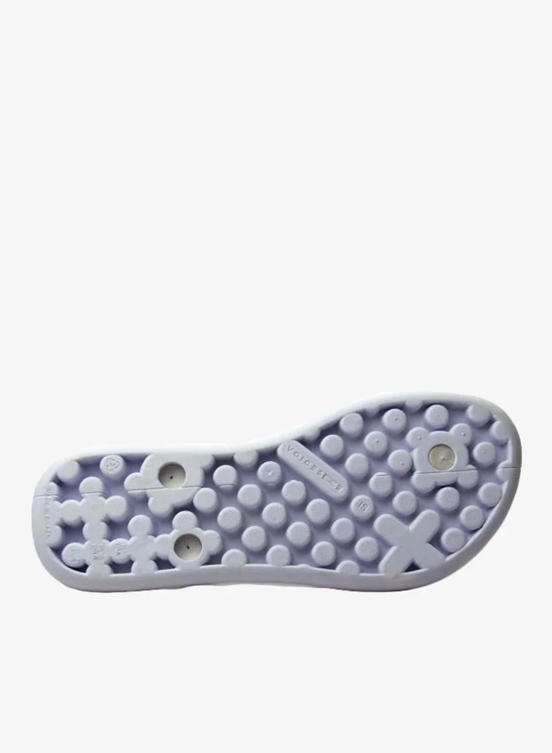 Voices White-Ladrilhos-White-Gold Boat Amalfi Women'S Flip Flops With Printed Sole Design And Matching Brand Design Strap  - White for Women | Best Price UAE