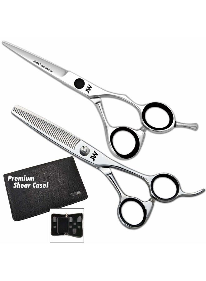 JW Shears JW M2 Hair Shear & TS40 Blending Shear Duo (6.0 Inch) - Image 1