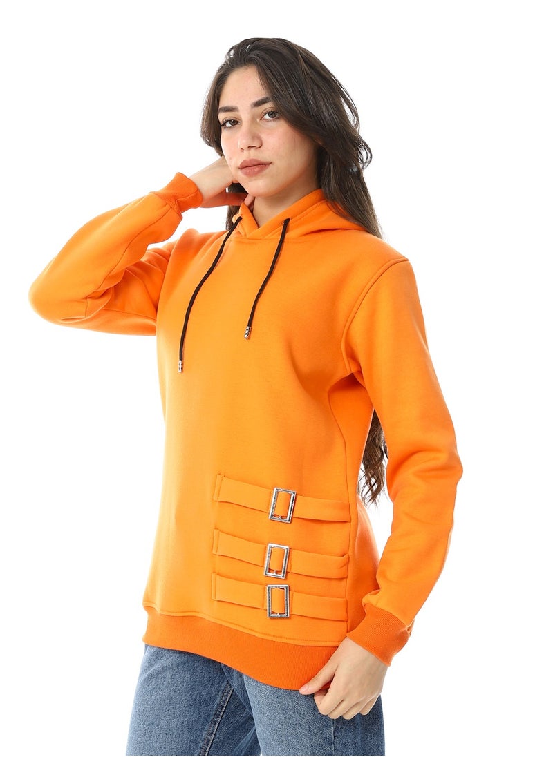 سيزار - هودي حريمي سادة مزود باكسسوارات من الأمام - Image 1