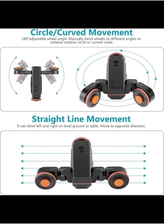 Generic - Dolly Motorized Slider Camera with Remote Control, Slider Electric Rail Screw 1/4 "to 3/8" 3 Speed Adjustable, Portable Electric Slider Track Slider Track for DSLR Camera Smartphone, 3kg Capacity - Image 1