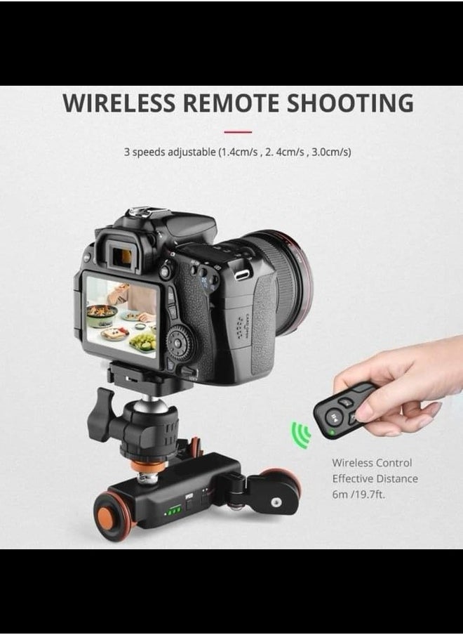 Generic - Dolly Motorized Slider Camera with Remote Control, Slider Electric Rail Screw 1/4 "to 3/8" 3 Speed Adjustable, Portable Electric Slider Track Slider Track for DSLR Camera Smartphone, 3kg Capacity - Image 1