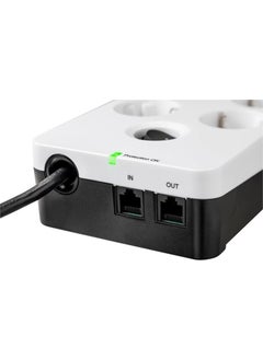 Eaton 8-Plus Surge Protected Socket and 2 USB Inputs (8-Plus Schuko, phone and TV Protected) Protection Box 8 Tel@ USB DIN-PB8TUD  - Image 2