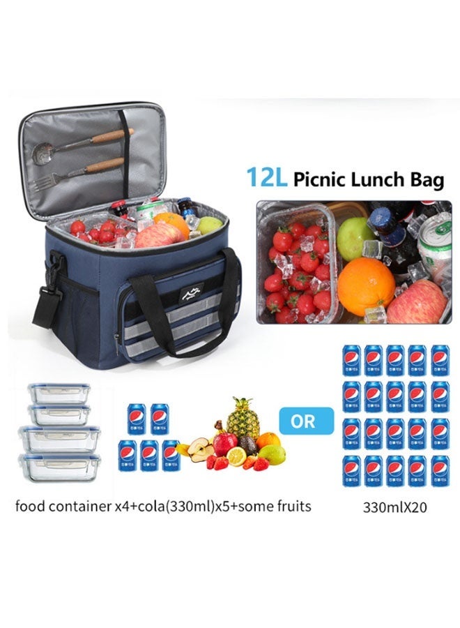 Outdoor incubator, large-capacity fresh-keeping picnic bag, diagonal portable ice bag, outdoor insulation bag - Image 4