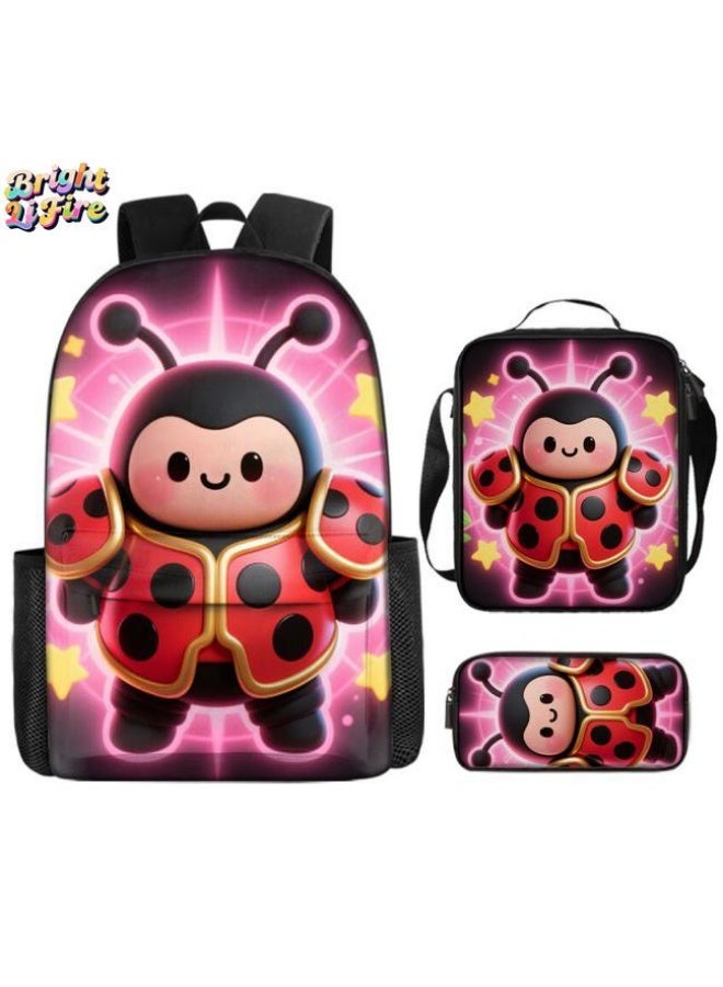 Bright Li Fire Cute cartoon pattern, practical bag three-piece set (students, children, friends' outings, mountain climbing sports, etc. can be used) - 110  - Image 1