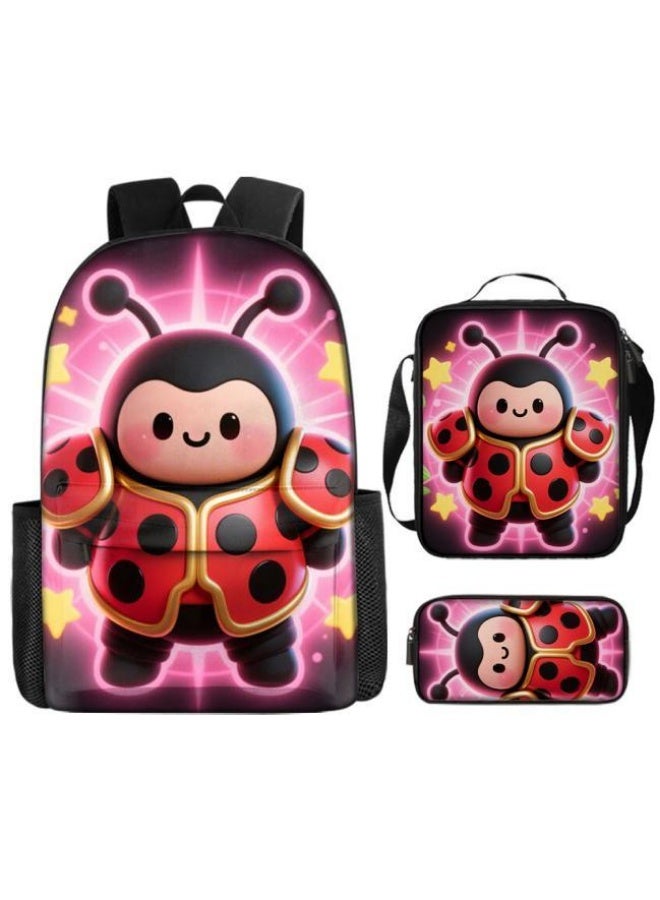 Bright Li Fire Cute cartoon pattern, practical bag three-piece set (students, children, friends' outings, mountain climbing sports, etc. can be used) - 110  - Image 2