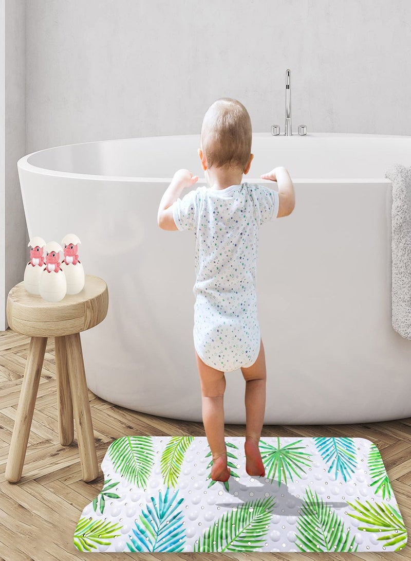 XiuWoo Non-Slip Bathtub Mat for Kids 100x40cm Anti-Slip with 200 Suction Cups PVC Material Shower Cartoon Sea Animals and Baby Machine Washable Bath - Image 2
