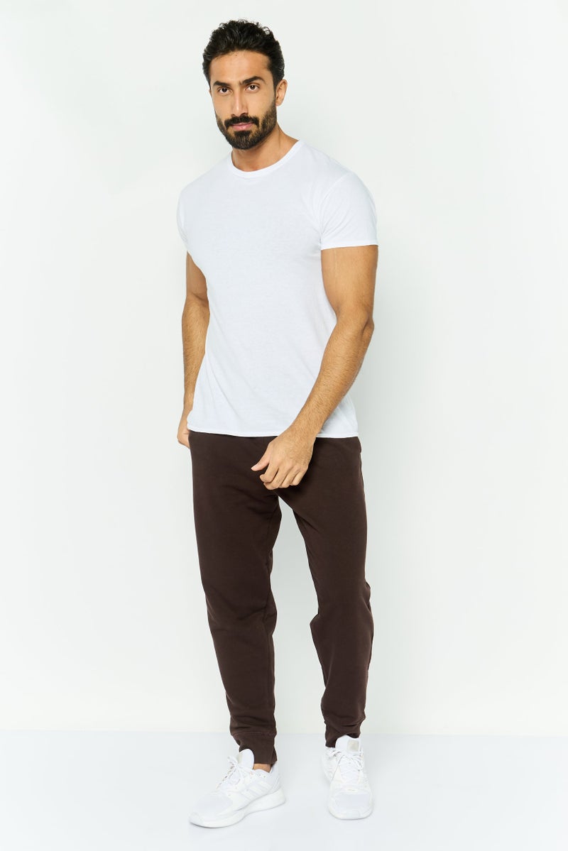 GAP Men Regular Fit Embroidered Logo Jogger Pants, Dark Brown - Image 2