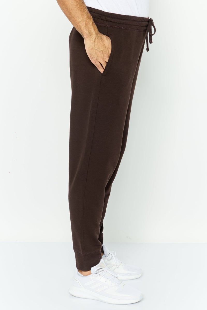 GAP Men Regular Fit Embroidered Logo Jogger Pants, Dark Brown - Image 3