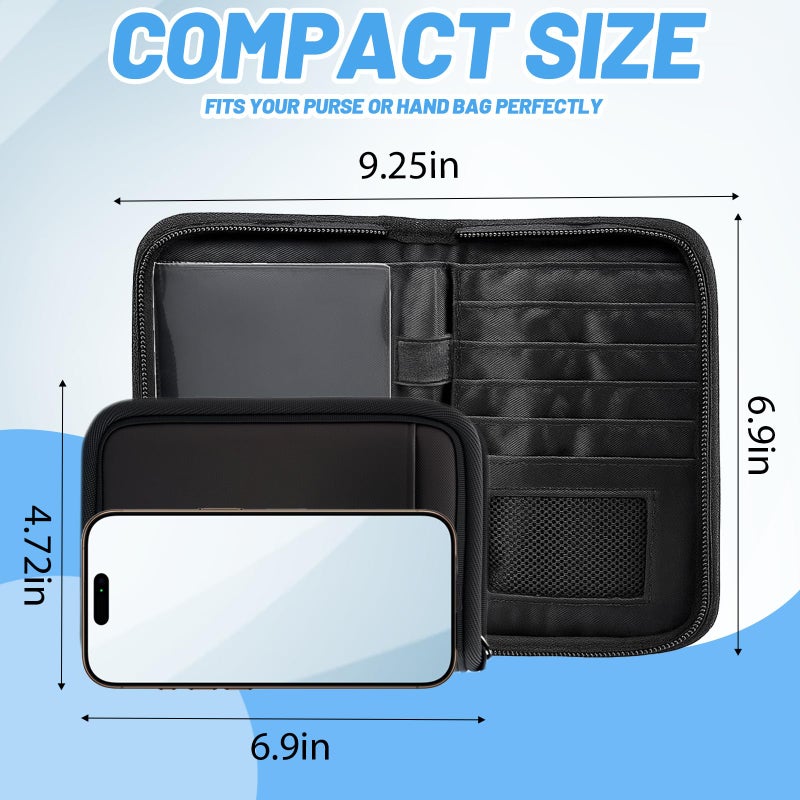 EPIMA Passport Holder for Travel Essentials, RFID Blocking Protector Passport Wallets, Passport Document Organizer Case for Travel Must Have, Passport Book for Women, Couple, Family Cards, Tickets, ID, Cash - Image 4