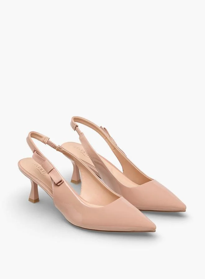 Celeste Women Kitten Heel Slingback Shoes