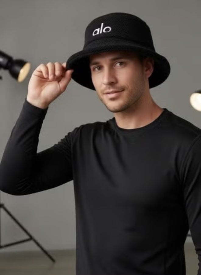 ألو قبعة شتوية فرو ناعم بتصميم Bucket Hat – دافئة وخفيفة – مناسبة للرجال والنساء- اسود - Image 5