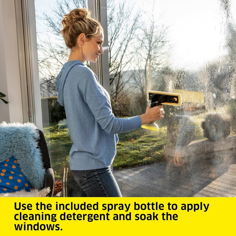 Kärcher WV 1 Plus Black Edition Window Vacuum Squeegee - for Showers, Mirrors, Glass, & Countertops - 10 in. Squeegee Blade - Image 5