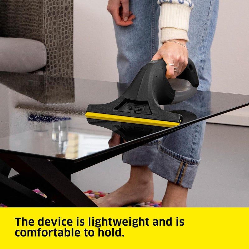 Kärcher WV 1 Plus Black Edition Window Vacuum Squeegee - for Showers, Mirrors, Glass, & Countertops - 10 in. Squeegee Blade - Image 4