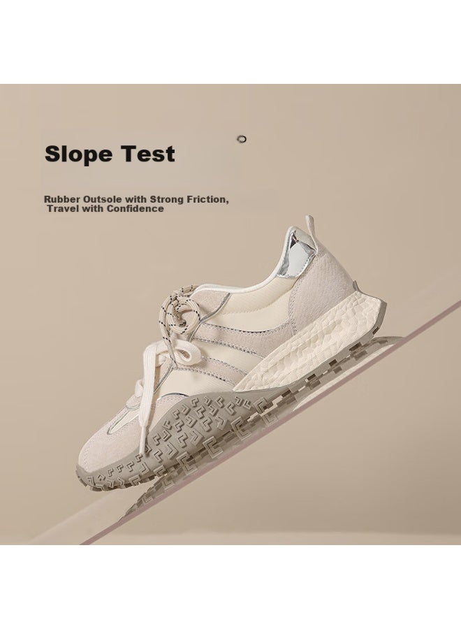 Zhr Zezuo Women's Training Shoes New Soft Sole Fashion Thick Sole Sports Shoes Ks110 Beige Size 39 - Image 2