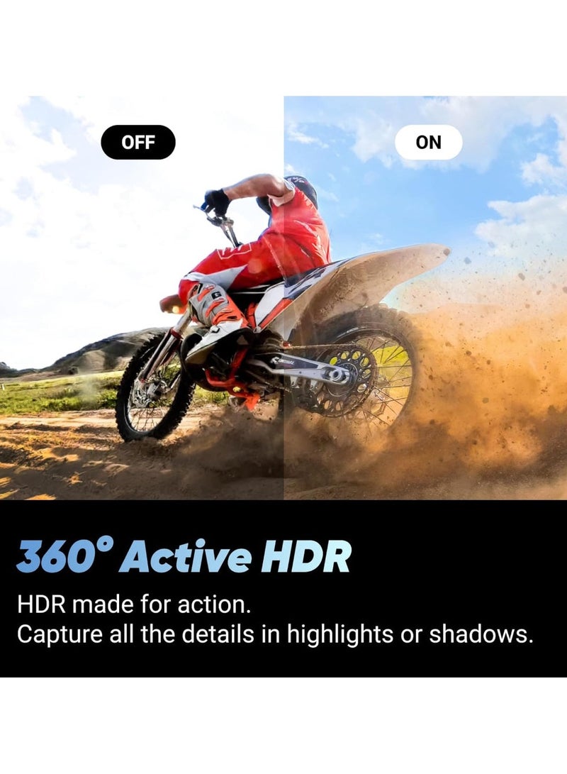 Insta360 X4 Motorcycle Bundle - 8K Waterproof 360 Action Camera, 4K Wide-Angle Video, 128GB Mcard, Removable Lens Guards, 135 Min Battery Life, AI Editing, Stabilization, for Sports - Image 4