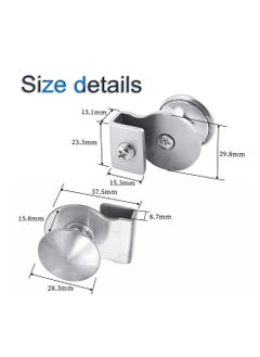 SYOSI Glass Door Handle, 4 Pcs Stainless Steel Handle, No Drilling Door Clips Clamps Pulls Handles Knobs for Glass 5-8mm Showcase Furniture Glass Cabinets Drawer  - Image 3