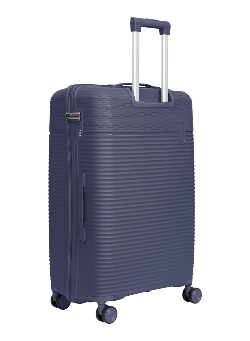 PARAJOHN Parajohn Skyline Series Set of 2 Luggage| Small 10KG & Large 30KG Polypropylene 8 Wheel Trolley Hardsided Travel Suitcase - Navy