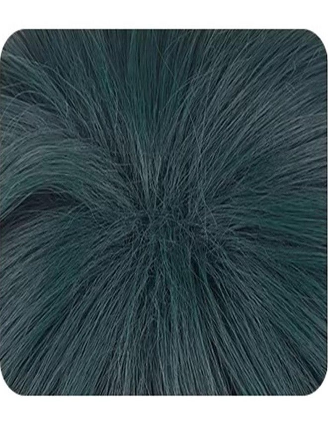 JCvCX Zenin Maki Cosplay Wig with Wig Cap Dark Green Short Straight Synthetic Hair for Cosplay Party Comic Exhibition - Image 5